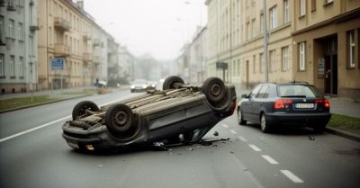 Ruch wahadłowy po dachowaniu na Wrocławskiej